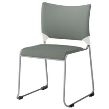 81R2EZ FFW9 レーテ クローズ脚 肘無 背カバー付 ホワイトシェル メッキフレーム オカムラ(岡村製作所) 07218630