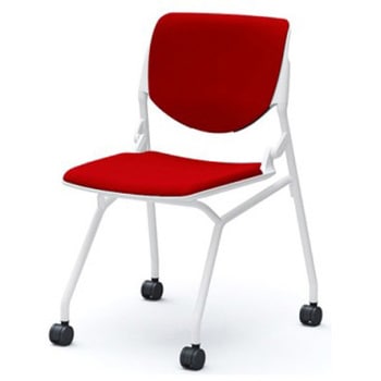 81S1AZ FSF9 ルナ ネスティング 肘無  背パッド付 ホワイトシェル ホワイトフレーム ナイロン双輪 オカムラ(岡村製作所) 07219156