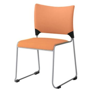 81R2GZ PB29 レーテ クローズ脚 肘無 背カバー付 ブラックシェル メッキフレーム オカムラ(岡村製作所) 07221046