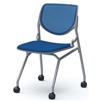 81S1BI FKB3 ルナ ネスティング 肘無  背メッシュ グレーシェル シルバーフレーム ナイロン双輪 オカムラ(岡村製作所) 07221256