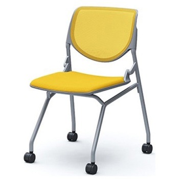 81S1BI FKB9 ルナ ネスティング 肘無  背メッシュ グレーシェル シルバーフレーム ナイロン双輪 オカムラ(岡村製作所) 07221265