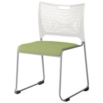 81R2AZ PB22 レーテ クローズ脚 肘無 背カバー無 ホワイトシェル メッキフレーム オカムラ(岡村製作所) 07223015