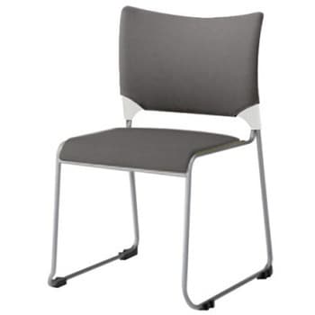 81R2EZ PB24 レーテ クローズ脚 肘無 背カバー付 ホワイトシェル メッキフレーム オカムラ(岡村製作所) 07223058