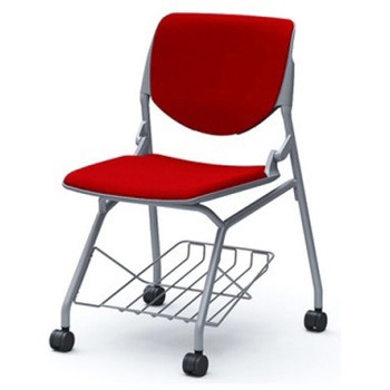 81S1HB FSF9 ルナ ネスティング 肘無 棚付 背パッド付 グレーシェル シルバーフレーム ナイロン双輪 オカムラ(岡村製作所) 07223110