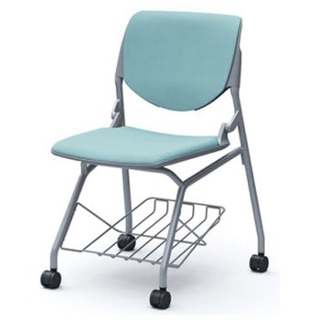 81S1HB FSG7 ルナ ネスティング 肘無 棚付 背パッド付 グレーシェル シルバーフレーム ナイロン双輪 オカムラ(岡村製作所) 07223119