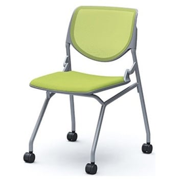 81S1BI FKA5 ルナ ネスティング 肘無  背メッシュ グレーシェル シルバーフレーム ナイロン双輪 オカムラ(岡村製作所) 07223241