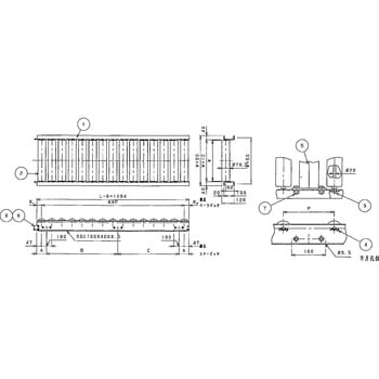 スチールローラコンベヤ MS76型 径76．3X4．2T