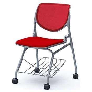 81S1HI FKA9 ルナ ネスティング 肘無 棚付 背メッシュ グレーシェル シルバーフレーム ナイロン双輪 オカムラ(岡村製作所) 07223591