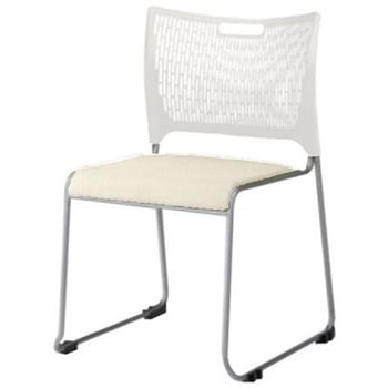 81R2BZ PB26 レーテ クローズ脚 肘無 背カバー無 ホワイトシェル シルバーフレーム オカムラ(岡村製作所) 07224921