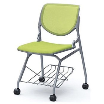 81S1HI FKA5 ルナ ネスティング 肘無 棚付 背メッシュ グレーシェル シルバーフレーム ナイロン双輪 オカムラ(岡村製作所) 07225736