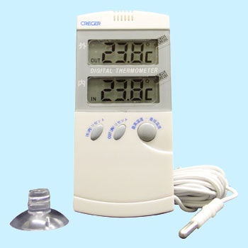 IN-OUTデジタル温度計 クレセル デジタル温湿度計 【通販モノタロウ 