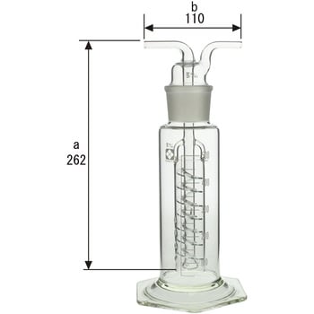 限​定​販​売​】 共通摺合ガス洗浄びん 中管 市瀬式 250mL用 【014620