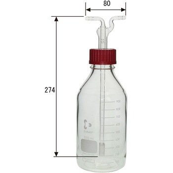 洗浄びん円筒フィルター付 1000ml SIBATA(柴田科学)