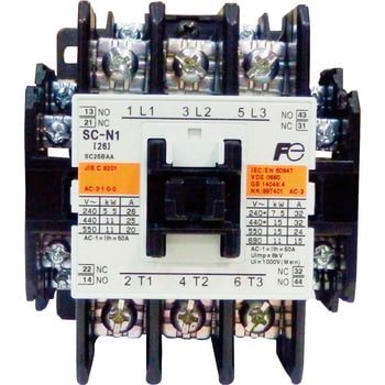 SC-N1 コイルAC200V 2a2b 標準形電磁接触器(ケースカバーなし) 1個