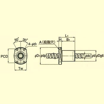 転造ボールねじ用 リターンパイプナット Thk その他ナット 通販モノタロウ Btk 1006v 2 6zz Nut