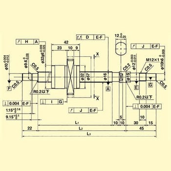 標準リード精密ボールねじ(軸端・完成品)