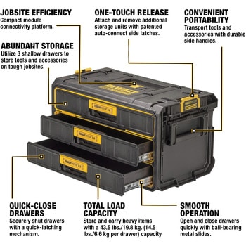 タフシステム2.0 3段引出しチェスト DEWALT