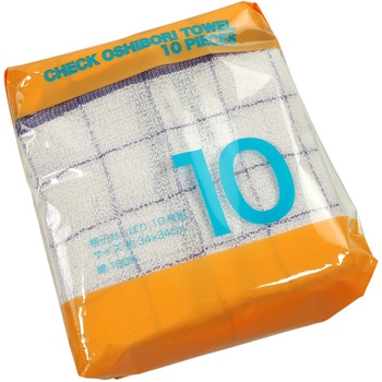 格子おしぼりタオル10枚組 小杉善