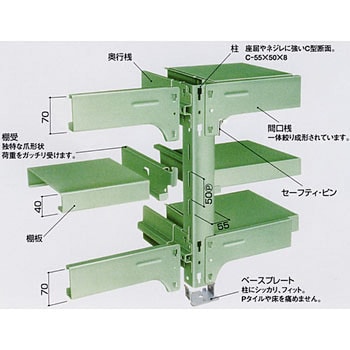 中量ラック 500kg 単体 高さ1500mm