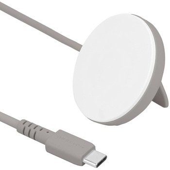 Qi2対応 マグネット式ワイヤレス充電器 スタンド付き2年保証 ラテグレージュ(MOT-QI15W02-EC) MOTTERU