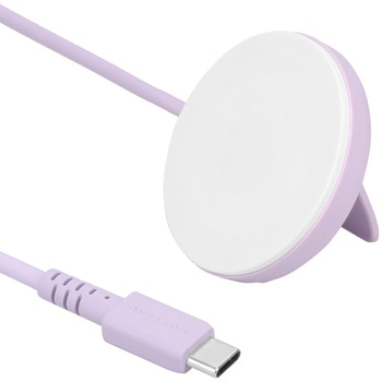 Qi2対応 マグネット式ワイヤレス充電器 スタンド付き2年保証 ペールアイリスx(MOT-QI15W02-EC) MOTTERU