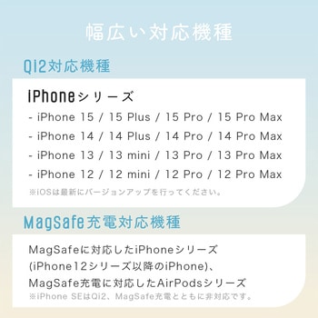 Qi2対応 マグネット式ワイヤレス充電スタンド 2年保証(MOT-QI15W03) MOTTERU