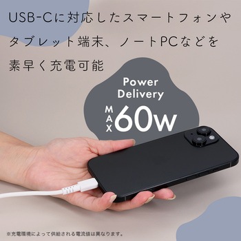 編み込みケーブル 急速充電 データ転送対応 USB-C to USB-C 1m エアリーホワイト 2年保証(MOT-NLCC) MOTTERU