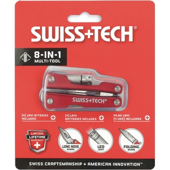 折畳みマルチツール 8-in-1 (ステンレス製) SWISS TECH