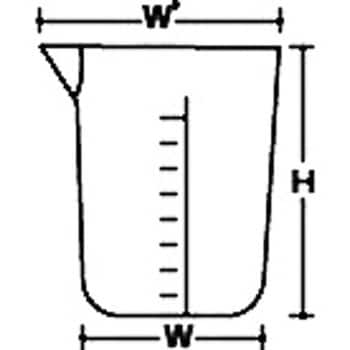No.0504 ポリエチレンビーカー 1個 瑞穂化成工業 【通販サイトMonotaRO】