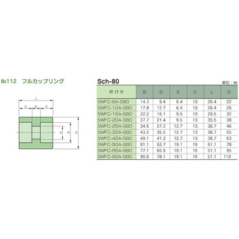 鍛鋼製差し込み溶接式管継手 No.112 フルカップリング 藤井高圧