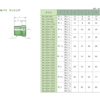鍛鋼製ねじ込み式管継手 No.113 ブッシング 藤井高圧