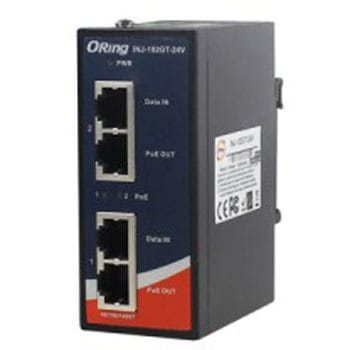 ORing 産業用2ポートギガビット対応ハイパワープラスPoE++インジェクタ INJ-102GT++ ORing