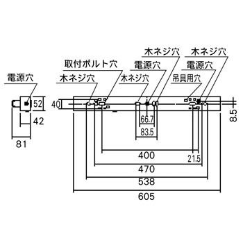 FA21021ZGH 蛍光灯笠なし型器具 FL20形×1灯 グロー式 1台 FA21021ZGH 蛍光灯笠なし型器具 FL20形×1灯 グロー式 1台
