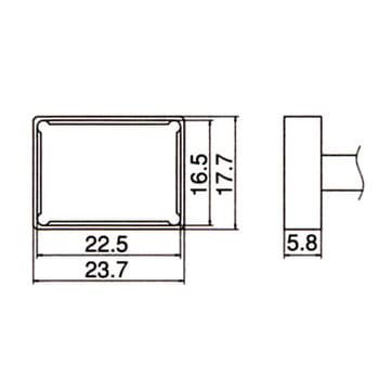 T12-1206 こて先 T12-1206 クワッド 22.5×16.5 白光 SMDタイプ