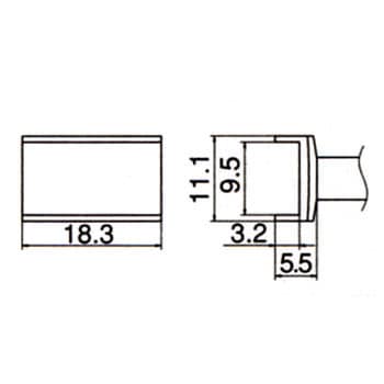 T12-1003 こて先 T12-1003 トンネル 9.5×18.3 白光 SMDタイプ - 【通販