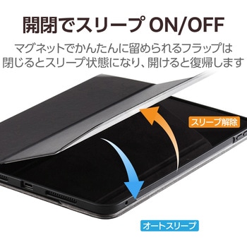 11インチ iPad Pro (M4) ケース レザー 手帳型 ApplePencil収納&充電可 ペンスタンド機能付 フリーアングル エレコム