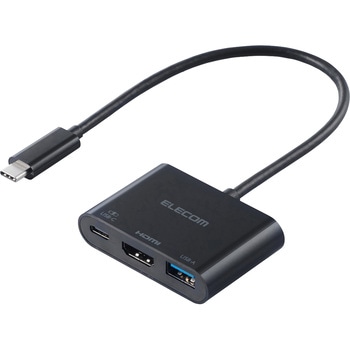 USB Type-C ドッキングステーション 3-in-1 ハブ PD 92W出力 急速充電 USB-C×1 USB-A×1 HDMI×1 エレコム