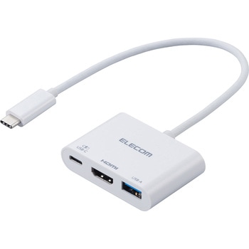 USB Type-C ドッキングステーション 3-in-1 ハブ PD 92W出力 急速充電 USB-C×1 USB-A×1 HDMI×1 エレコム