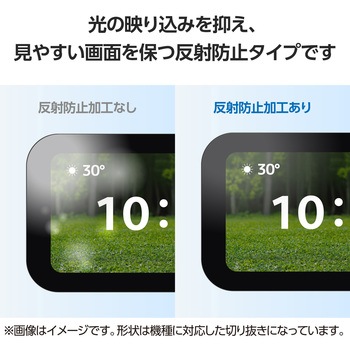 Amazon Echo Show 5 第3世代用 保護フィルム 2枚入り アンチグレア 高精細 表面硬度3H ハードコート エレコム