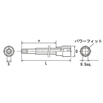 ヘキサゴンビットソケット(9.5mm)