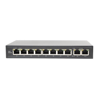 防犯カメラ 【PoEスイッチングハブ】8ポート 10/100/1000M PoE各ポート：15.4W(IEEE802.3af)，30W(IEEE802.3at) 塚本無線