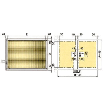 CMEZ408025SK M形盤用キャビネット露出形両扉 1面 内外電機 【通販 ...