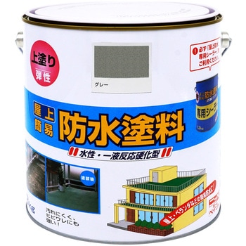 水性塗料 ベランダ・バルコニー・屋上床防水 水性屋上防水塗料 3kg ニッペホームプロダクツ