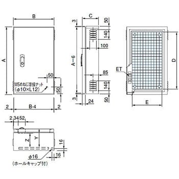 Ｎｉｔｏ 日東工業 熱機器収納キャビネット Ｂ１４−８６−２ＬＣ １個