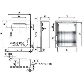 CRFG504020SC RG形窓付制御盤キャビネット屋内屋外兼用・水切防水形 1面 内外電機 【通販モノタロウ】