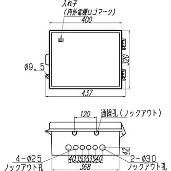 PNB313918WD プラスチックボックス 1面 内外電機 【通販サイトMonotaRO】