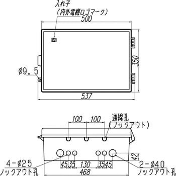 PNB344918WC プラスチックボックス 1面 内外電機 【通販サイトMonotaRO】