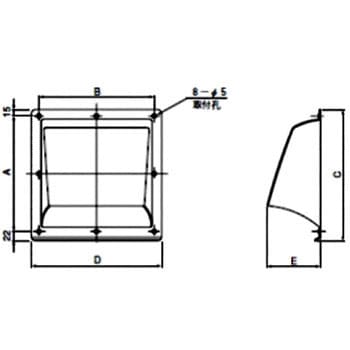 F s 換気扇フードカバー 薄形 1台 内外電機 通販サイトmonotaro
