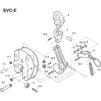 立吊クランプ(SVC-E)用ばね スーパーツール