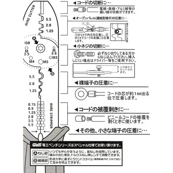 WELL 電工ペンチ(裸端子圧着、オープンバレル圧着用) ベストツール